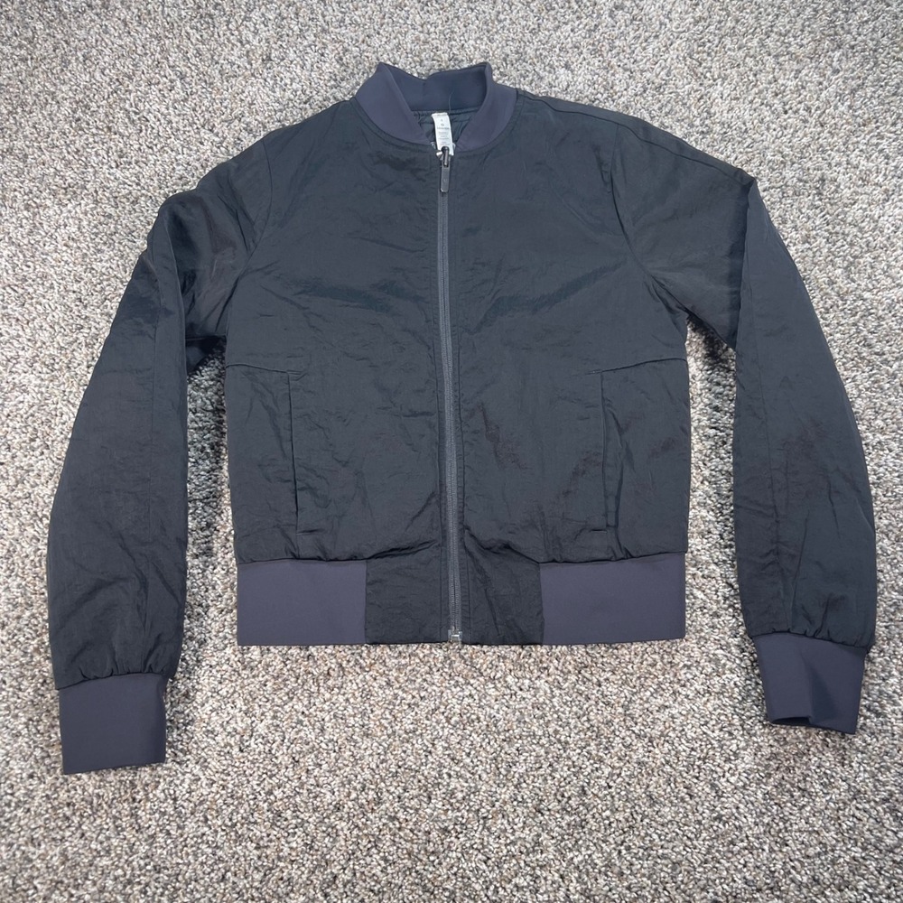 Lululemon Non-Stop Bomber Jacket Black Insulated Womens 4 ZMC 20 Years